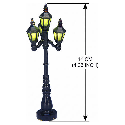 Old English Street Lamp (4,5 V) beleuchtete Lemax-Straßenlaterne batteriebetrieben 11 cm - 24985 2