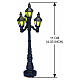 Old English Street Lamp (4.5V) lampadaire anglais d'époque éclairé Lemax à piles 11 cm - 24985 s2