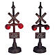 Railway Stop Light 2er-Set beleuchtete Bahnübergangssignale (4,5 V) Lemax 10 cm - 34954 s1