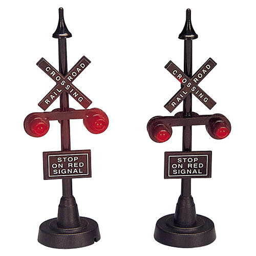 Railway Stop Light set 2 pièces (4,5V) signaux lumineux pour passage à niveau Lemax 10 cm - 34954 1