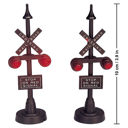 Railway Stop Light set 2 pièces (4,5V) signaux lumineux pour passage à niveau Lemax 10 cm - 34954 2