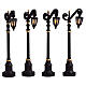 Colonial Street Lamp set 4 pezzi (4.5V) lampione illuminato Lemax 10 cm - 54313 s1