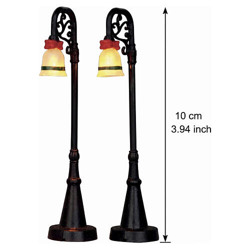 Bell Ornament Lamp Post set 2 pezzi (4.5V) elemento illuminato Lemax 12 cm - 54932 2
