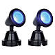 Round Spot Light Blue 2er-Set Strahler mit blauem Licht (4,5 V) Lemax 3 cm - 54945 s1