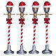 Santa Hat Street Lamp set 4 pezzi (4.5V) illuminato Lemax Santa'S Wonderland 10x8x2 cm - 64472 s1