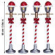Santa Hat Street Lamp set 4 pezzi (4.5V) illuminato Lemax Santa'S Wonderland 10x8x2 cm - 64472 s2