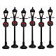 Gas Lantern Street Lamp set 6 pezzi (4.5V) illuminati Lemax 10 cm - 64499 s1