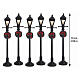 Gas Lantern Street Lamp set 6 pezzi (4.5V) illuminati Lemax 10 cm - 64499 s2