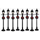 Gas Lantern Street Lamp set 8 pezzi (4.5V) illuminati Lemax 10 cm - 64500 s1