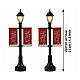 Lamp Post Banners ensemble 2 pièces (4,5 V) illuminé Lemax Caddington Village 11x4x2 cm - 64646 s2