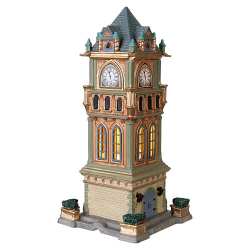 Municipal Clock Tower edifício iluminado Lemax Caddington Village 27x12x12 cm - 05007 5