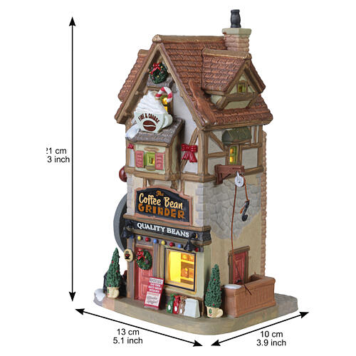 The Coffee Bean Grinder edificio illuminato Lemax Caddington Village 21x13x10 cm - 15780 3