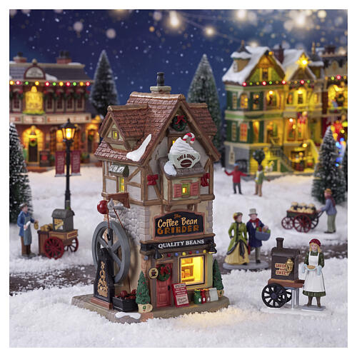 The Coffee Bean Grinder edifício iluminado Lemax Caddington Village 21x13x10 cm - 15780 2