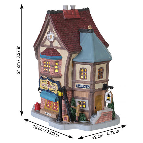 Wright & Sons Lamplighters edifício iluminado Lemax Caddington Village 21x18x12 cm - 15790 3
