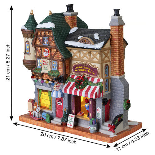 Santa's List Toy Shop edifício iluminado Lemax Caddington Village 21x20x11,5 cm - 15798 3
