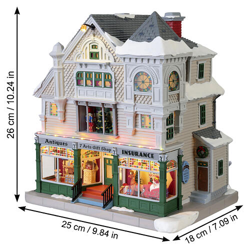Antique & Gift Shop beleuchtetes Gebäude Lemax Norman Rockwell 26x25x18 cm – 15806 3