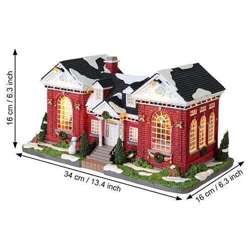 Public Library edificio illuminato Lemax Norman Rockwell 16x34x16 cm - 15810 3