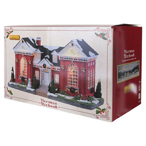 Public Library edificio illuminato Lemax Norman Rockwell 16x34x16 cm - 15810 10