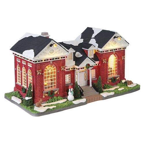 Public Library building illuminated Lemax Norman Rockwell 16x34x16 cm - 15810 5