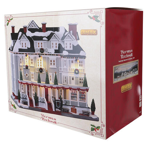 Red Lion Inn edificio illuminato Lemax Norman Rockwell 27x32x18 cm - 15811 10