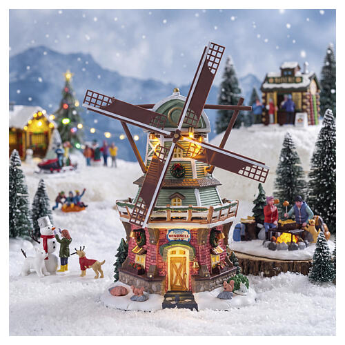 Stony Brook Windmill edificio illuminato Lemax Vail Village 29x18x16 cm - 25384 2
