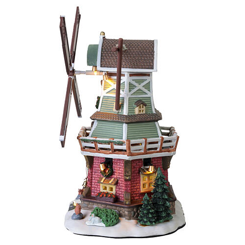 Stony Brook Windmill edificio illuminato Lemax Vail Village 29x18x16 cm - 25384 6
