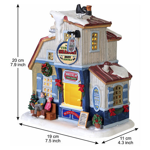 Tis The Season Skate Rentals bâtiment éclairé Lemax Caddington Village 20x19x11 cm - 25883 3