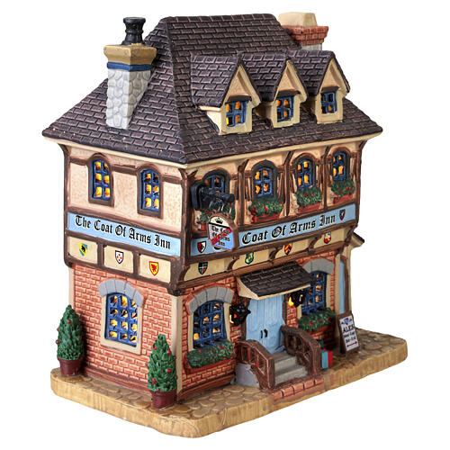 The Coat Of Arms Inn bâtiment éclairé Lemax Caddington Village 18,5x16,8x11,5 cm - 25899 4