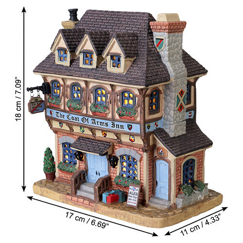The Coat Of Arms Inn edificio illuminato Lemax Caddington Village 18x17x11 cm - 25899 3