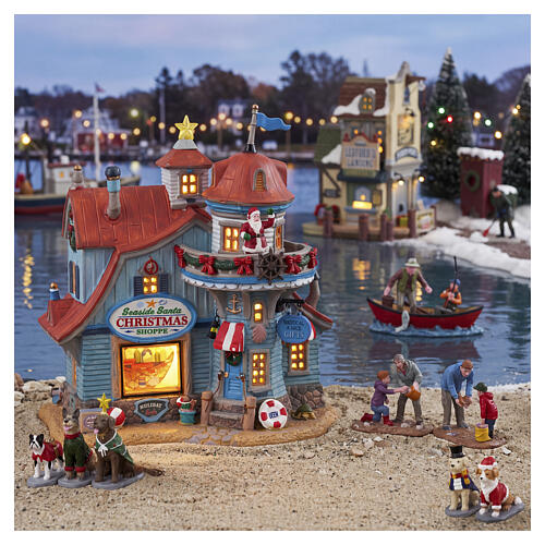 Seaside Santa Christmas Shoppe edificio illuminato Lemax Plymouth Corners 22x22x12 cm - 25909 2