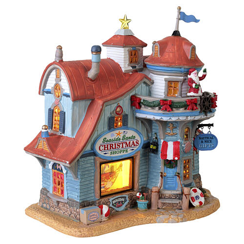 Seaside Santa Christmas Shoppe edificio illuminato Lemax Plymouth Corners 22x22x12 cm - 25909 4
