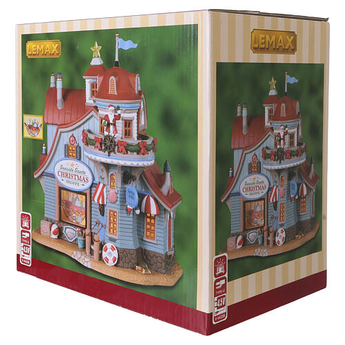 Seaside Santa Christmas Shoppe edificio illuminato Lemax Plymouth Corners 22x22x12 cm - 25909 7