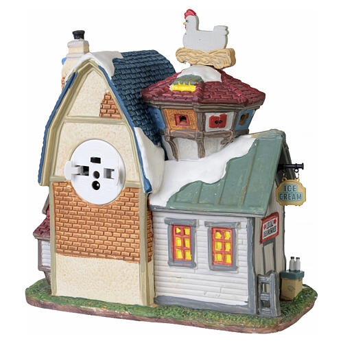 The Happy Brooder & Dairy Shop illuminated building by Lemax, Harvest Crossing collection, 7.5x7.1x4.7 in - 25913 5
