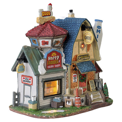 The Happy Brooder & Dairy Shop edificio illuminato Lemax Harvest Crossing 19x18x12 cm - 25913 4