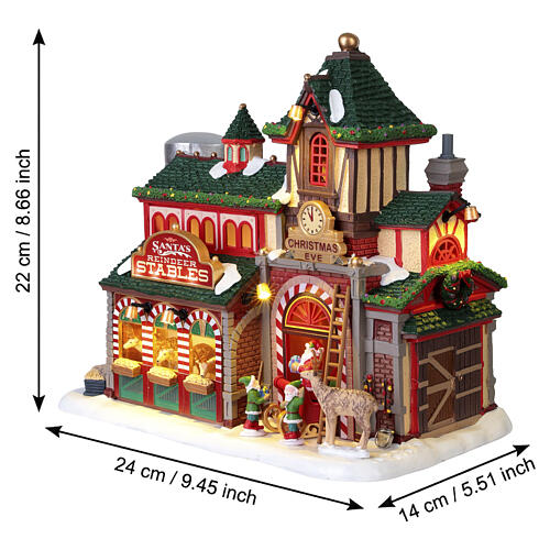 Santa's Reindeer Stables beleuchtetes Gebäude Lemax Santa's Wonderland 22x24x14 cm - 25926 3