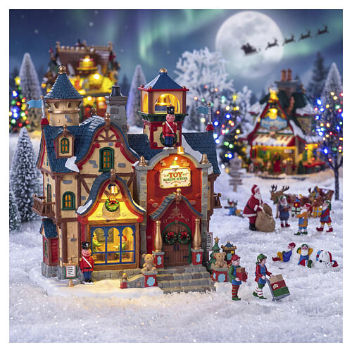 Toy Making School elemento illuminato Lemax Santa'S Wonderland 22x20x13 cm - 25927 2
