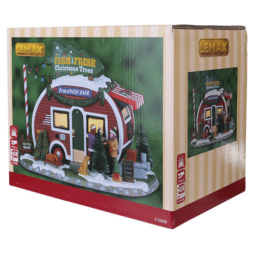 Farm Fresh Christmas Trees edificio illuminato Lemax Vail Village 15x22x13 cm - 25928 9