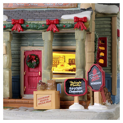 Bean Happy Coffee Shop beleuchtetes Gebäude Lemax Caddington Village 17x17x14 cm - 25929 4