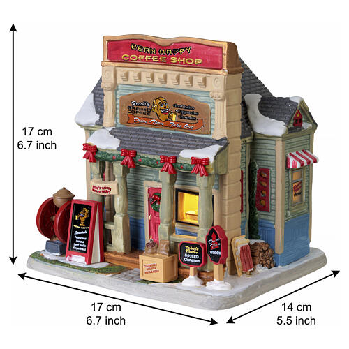 Bean Happy Coffee Shop edificio illuminato Lemax Caddington Village 17x17x14 cm - 25929 3