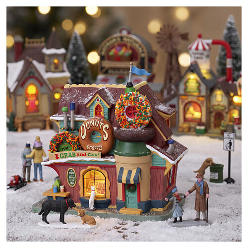 Danny's Donuts & Coffee edificio illuminato Lemax Harvest Crossing 20x19x11 cm - 35031 2