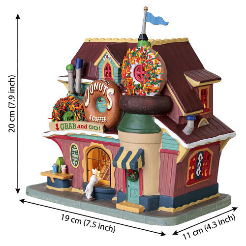 Danny's Donuts & Coffee edificio illuminato Lemax Harvest Crossing 20x19x11 cm - 35031 3