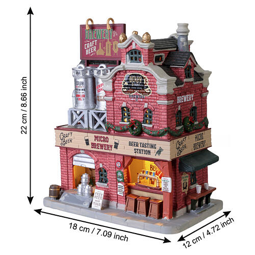 Derby & Sons Brewing Co. beleuchtetes Gebäude Lemax Caddington Village 22x18x12 cm - 35034 3