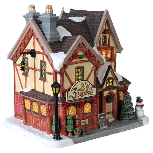 The 3 Crowns Inn edificio illuminato Lemax Caddington Village 18x18x14 cm - 35043 5