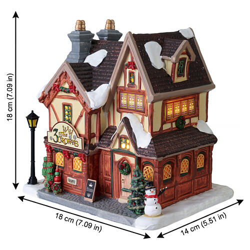The 3 Crowns Inn edifício iluminado Lemax Caddington Village 18x18x14 cm - 35043 3