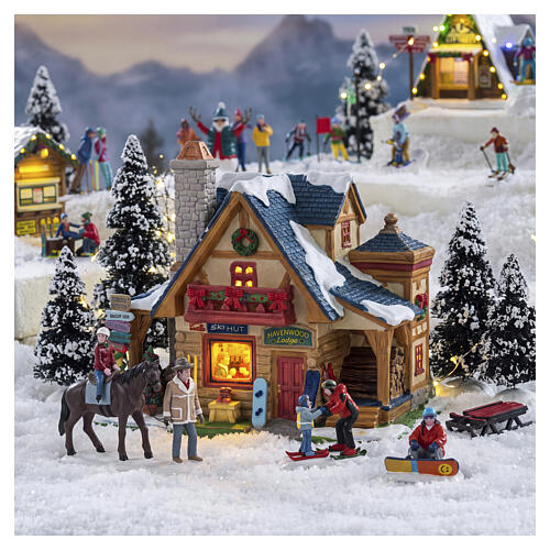 Havenwood Lodge edificio illuminato Lemax Vail Village 17x19x13 cm - 35047 2
