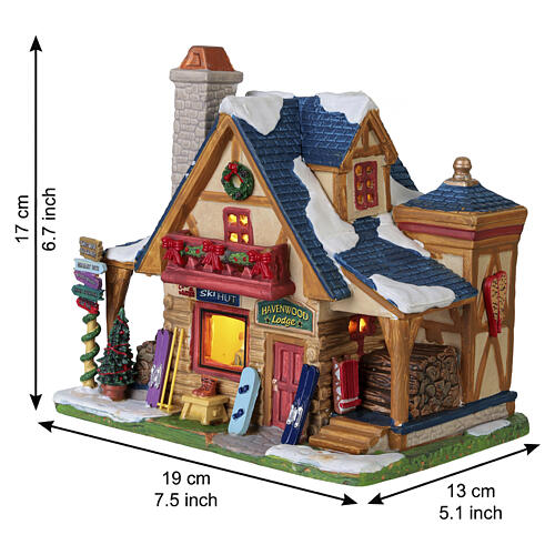 Havenwood Lodge edificio illuminato Lemax Vail Village 17x19x13 cm - 35047 3