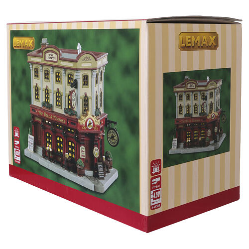 The Bell & Feather illuminated building by Lemax, Caddington Village, 6.9x7.5x4.8 in - 35048 7