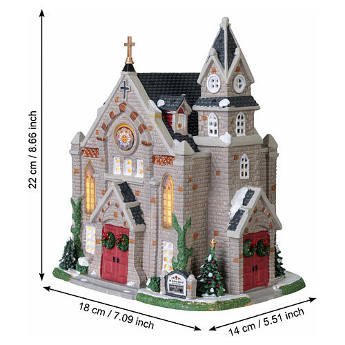 St. Luke's Church edificio illuminato Lemax Caddington Village 22x18x14 cm - 35055 3