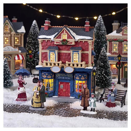 Simpson & Sons Opticians edificio illuminato Lemax Caddington Village 21x18x13 cm - 35059 2