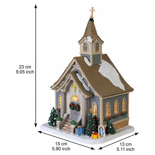 Small Town Church beleuchtetes Gebäude Lemax Caddington Village - 35066 3